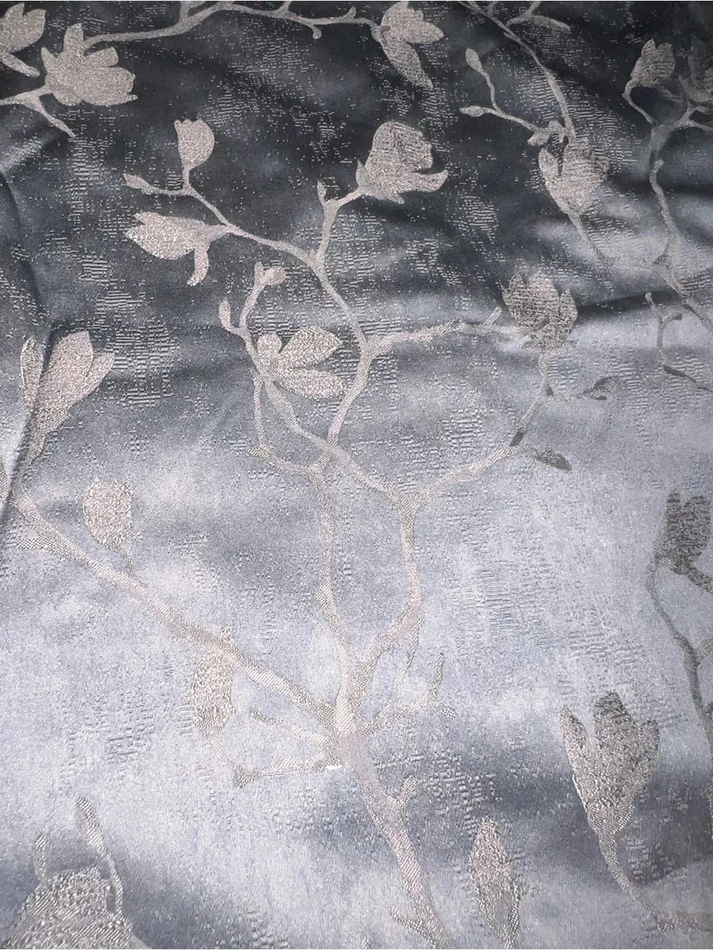 Hotel Collection King Pillow Shams Set of 2 Charcoal Gray Floral Damask